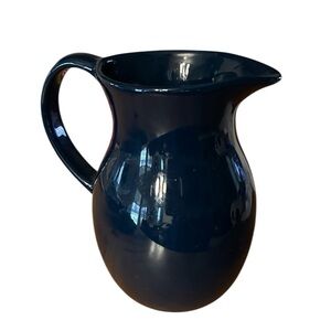 Dark Blue Ceramic Pitcher / Vase